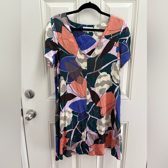 Corey Lynn Calter Floral Geometric Swing Dress Size Medium - Picture 1 of 8